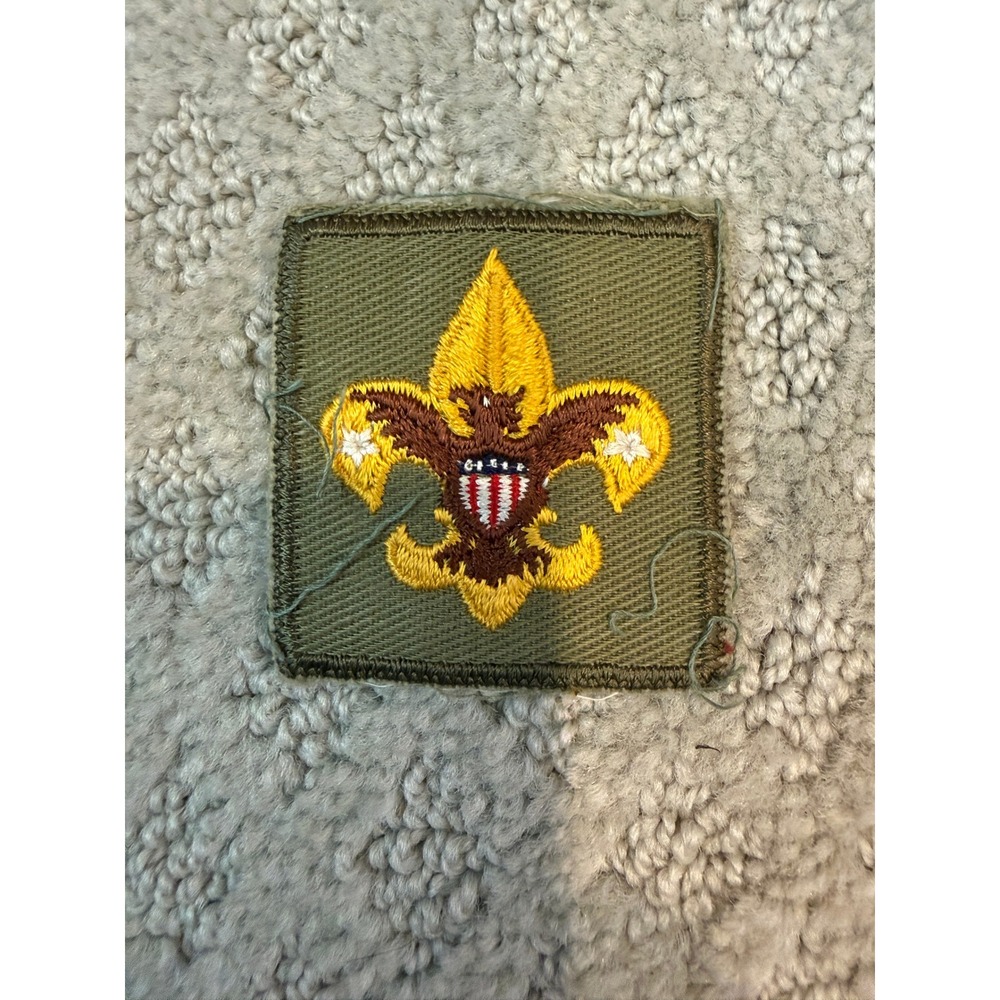 Vintage Boy Scouts of America BSA First Class Rank Patch Olive Drab Square Twill